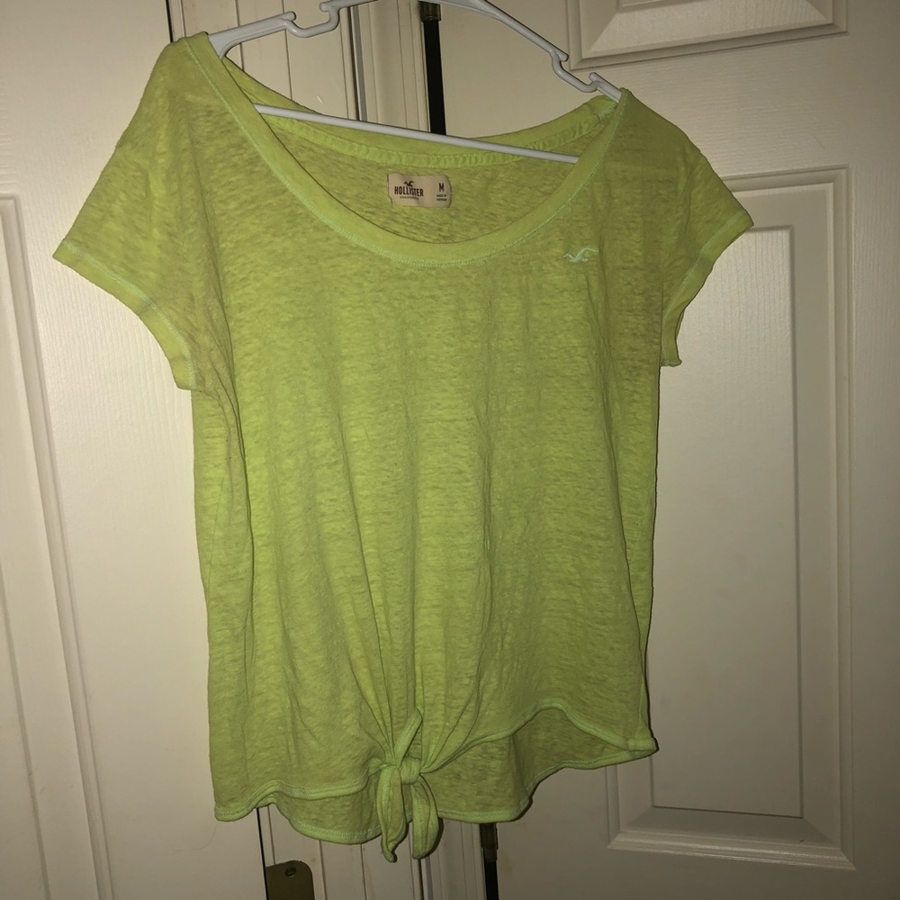 Green Hollister Front Tie Shirt, Medium